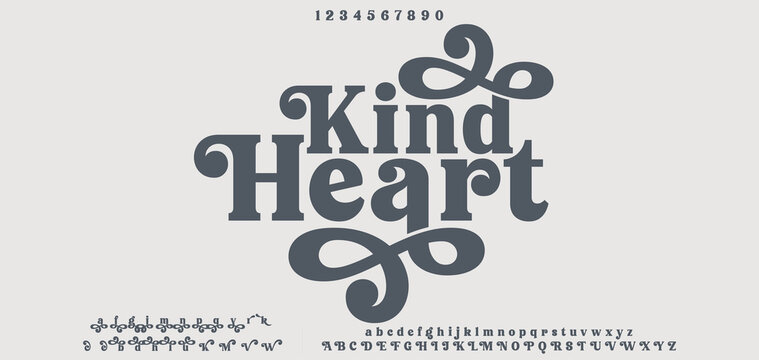 Elegant wedding logo alphabet letters font. Typography luxury classic lettering serif fonts decorative vintage retro logos and number. vector illustration