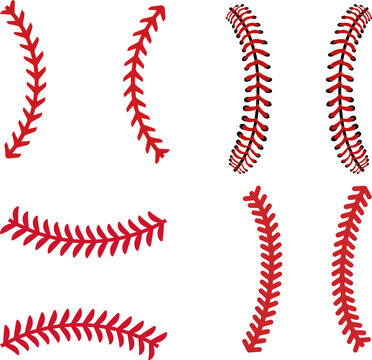 Baseball stitches svg Bundle, softball seams svg Bundle, Ball laces svg