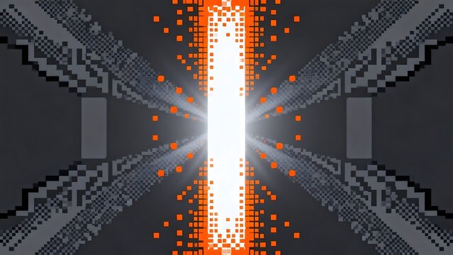 Digital light burst with pixelated wings