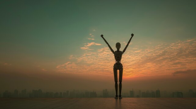 Robot Autonomy AGI Breakthrough Over Modern City
