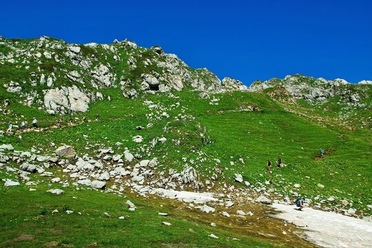 Austrian Alps - view from the footpath from R&uuml;fikop to the Stuttgarter H&uuml;tte near Lech in the Lechtal Alps