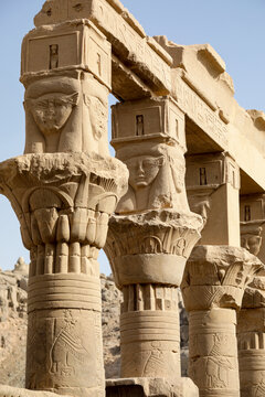 Ancient columns at an Egyptian site