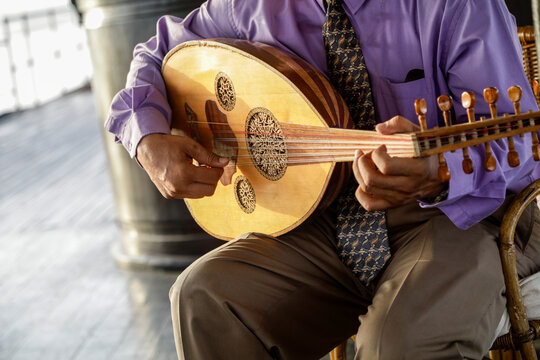 Musician playing an oud in Egypt