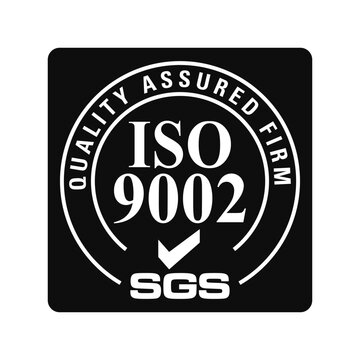 ISO 9002 Quality Assured Firm SGS Circular Certification Stamp for Manufacturing Excellence and International Quality Management Recognition