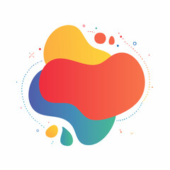 Fototapeta premium Abstract Gradient Blob Shapes with Dotted Lines