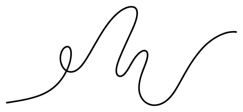Flowing curvy path with loop in minimalist continuous line art style