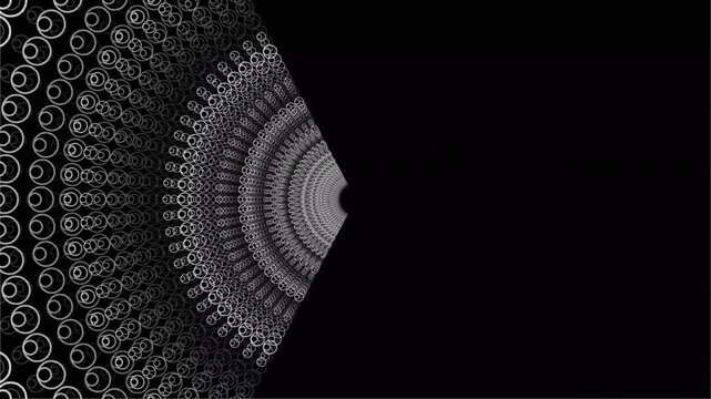 Symmetrical geometric pattern in black and white