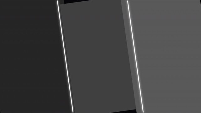 Modern Diagonal Grayscale Three Panel Split Screen Layout Transition