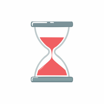 Hourglass with red sand