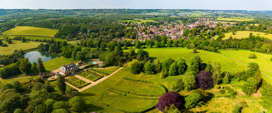 Squerryes Court and Westerham Aerial View