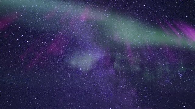 Milky Way Galaxy and Aurora Serenity Loop