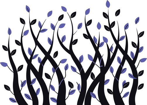 Wild Lilac Branches Forming a Dense Floral Thicket with Soft Purple Petals and Rich Botanical Texture Background