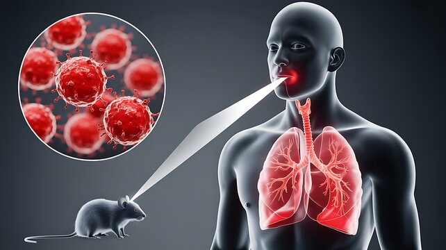 Mouse spreading germs to human lungs