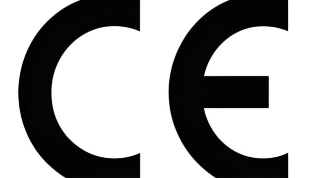 Black ce marking logo symbol for product certification and compliance Vector