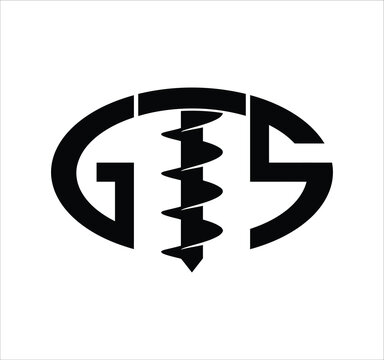 gts gt ts t s g letter logo design. Minimal monogram emblem, classic style. Alphabet vector logo design. Premium Business logo, White background. AI/EPS and PNG/JPEG.