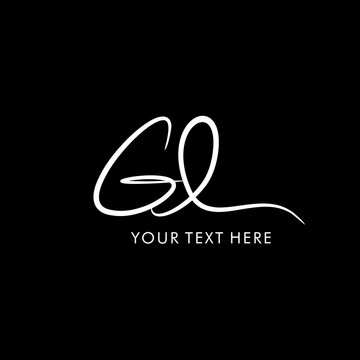 GL Initials, GL Logo, Elegant GL Monogram Initials, Signature Letters BN Logo Design
