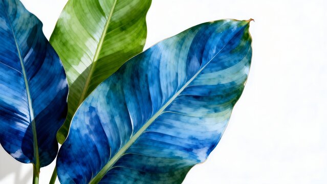Colorful leaves with detailed veins