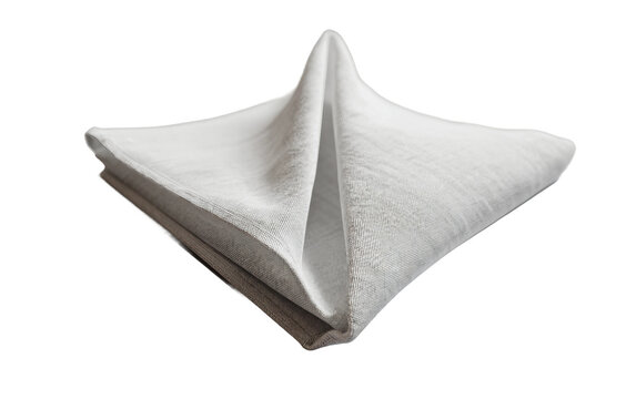 Folded cotton bandana in triangle arrangement showcasing lightweight fabric texture and stylish everyday accessory Isolated on transparent background PNG