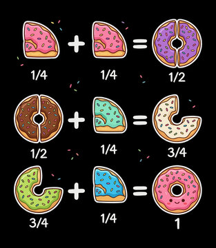 Donut Fractions Learning Math Humor