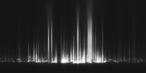 ethereal pillars of light ascend into the darkness, creating a dramatic and abstract spectacle that evokes wonder and mystery. © NOT BAD