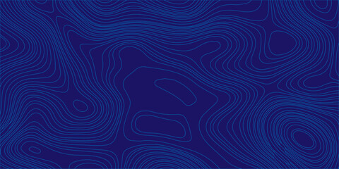 Blue topographic map abstract background with wavy contour lines for geographic, cartographic, and banner designs. A high-quality, seamless-style abstract background © Creative Lis