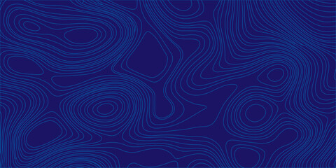 Blue topographic map abstract background with wavy contour lines for geographic, cartographic, and banner designs. A high-quality, seamless-style abstract background © Creative Lis