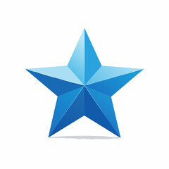 Fototapeta premium Blue 3D Star Icon