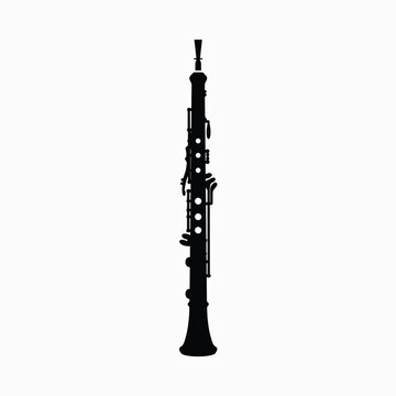 Oboe Musical Instrument Black Silhouette Icon