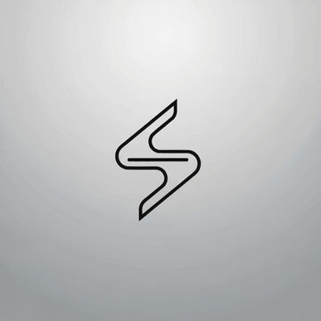 Abstract S Letter Logo Design Minimalist Symbol.