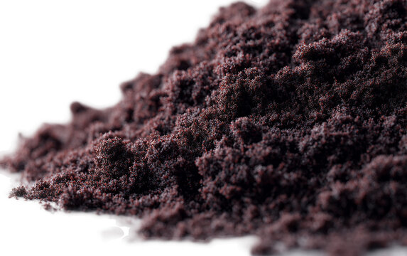 Close up view of aai pulp showing rich dark textured surface with natural organic detail and soft lighting Isolated on transparent background PNG