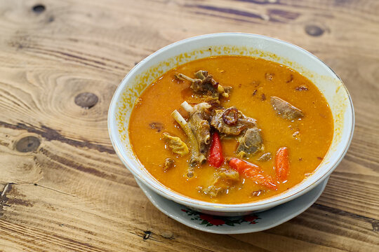 Gulai kambing muda or young goat curry.