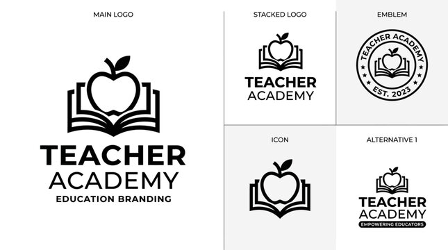 Teacher Academy Education Branding Logo.