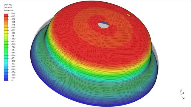 Mechanic simulation engineering - Stress and breakpoint analysis of Tank Cover under force and moment conditions