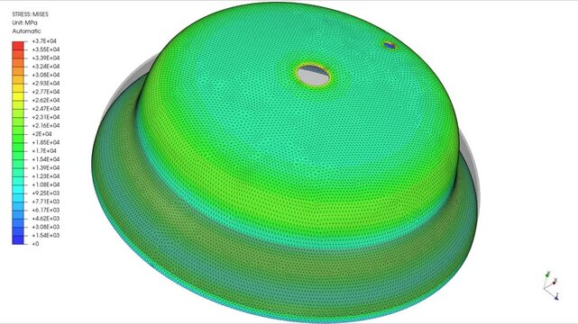 Mechanic simulation engineering - Stress and breakpoint analysis of Tank Cover under force and moment conditions