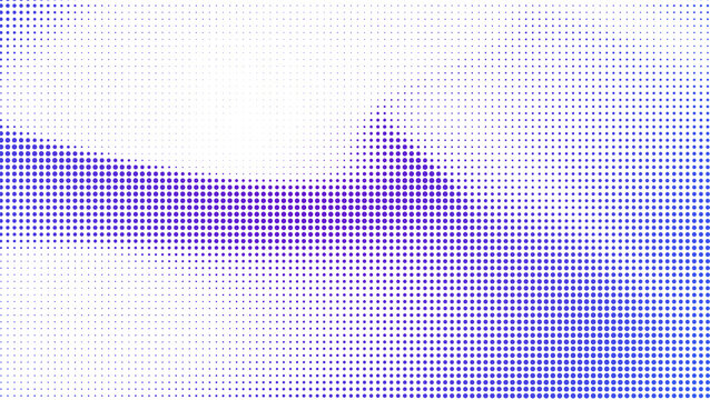 Halftone effect with blue and white dots forming a abstract pattern design element graphic resource transparent background
