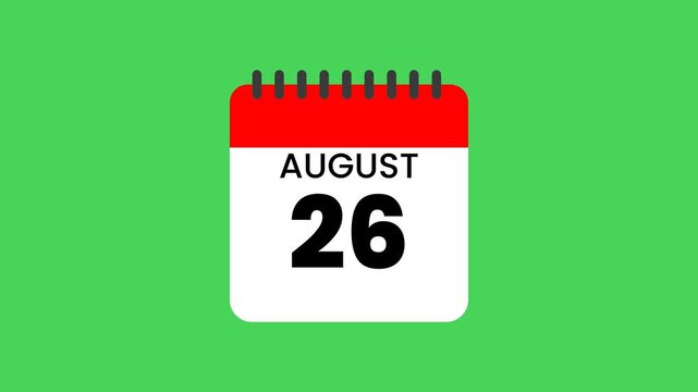 Women's Equality Day August 26 Calendar Event Note Animation