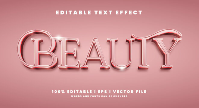 Editable beauty 3d text effects, gradient colors.