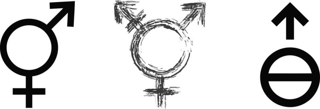 Gender Identity Symbol Icon Collection with Male Female and Equality Signs for Social Awareness Design Projects