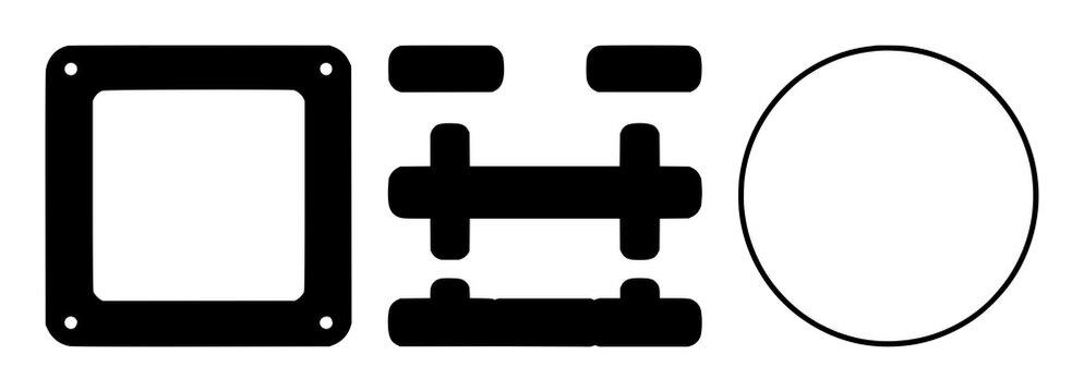 Script brackets icon set with simple silhouette design featuring coding, programming, brackets with code and software digital style