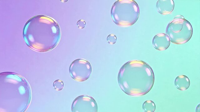 Colorful bubbles floating in air