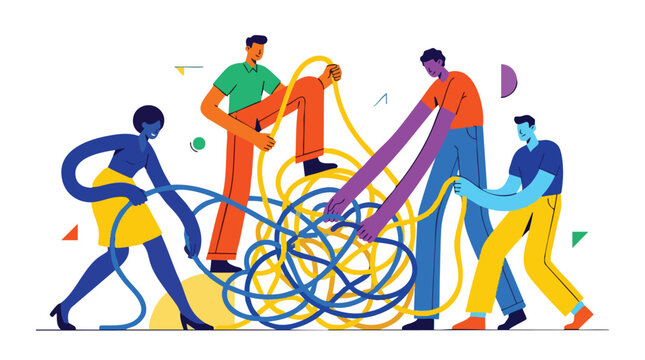 Collaborative Professional Team Untangling Complex Business Processes to Achieve Strategic Clarity