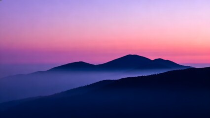 Obraz premium Mountain landscape at sunset