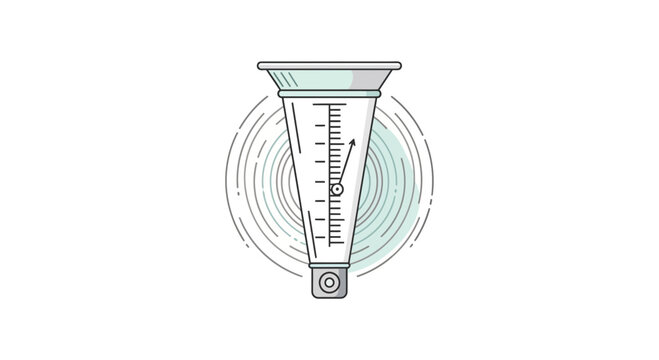 Rain Gauge Icon - Weather Measurement Tool, Scientific Instrument