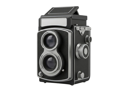 Vintage Twin Lens Reflex Camera Illustration