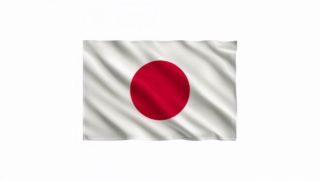白背景で日本国旗を見せるシンプルな国家シンボル素材