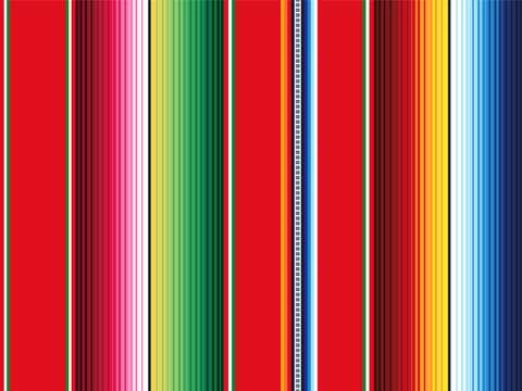 Mexican blanket stripes seamless pattern. Colorful ethnic mexican fabric pattern