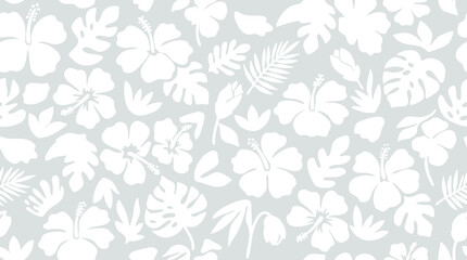 Tropical Floral Seamless Background Vector for Textile Print © Nayan