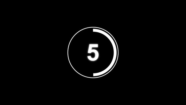Circle countdown timer animation from 10 to 0 second animation on white background .10 second countdown timer 10 Seconds Circle Countdown Timer Animation from 10 to 0 second countdown time