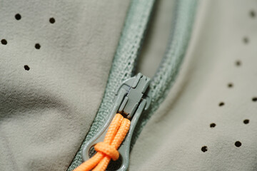 Close up material of windbreaker  © taffpixture