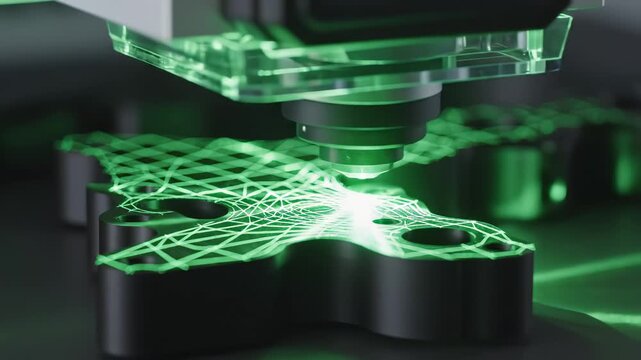 3D printing process in action perfect for UI/UX elements and digital motion graphics